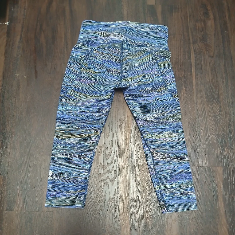 lululemon athletica Blue Space-Dye High-Rise Leggings